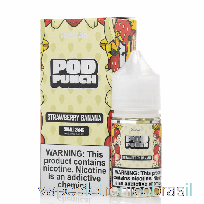 Vape Eletronico Morango Banana - Vapetasia Pod Punch Sais - 30ml 25mg